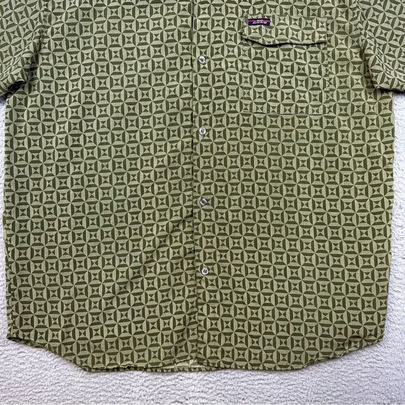 Willie Esco Shirt Mens‎ 2XL Green Long Sleeve Button Front Casually Hawaiian - Picture 4 of 12